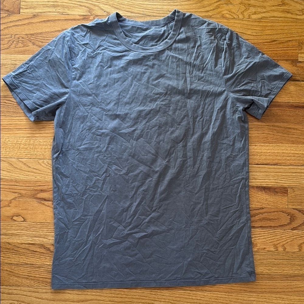 Lululemon Men's L Solid Gray Short Sleeve T-Shirt Cotton Blend